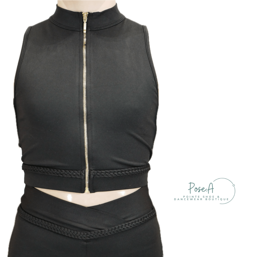 Mirella - Zip Front Crop Top