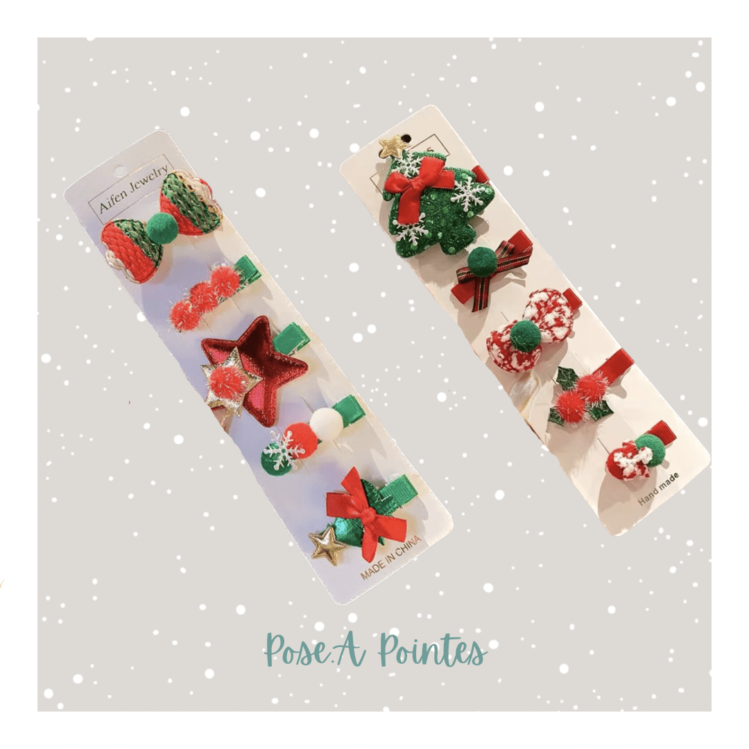 Pose.A - Christmas Bow Hair Clips