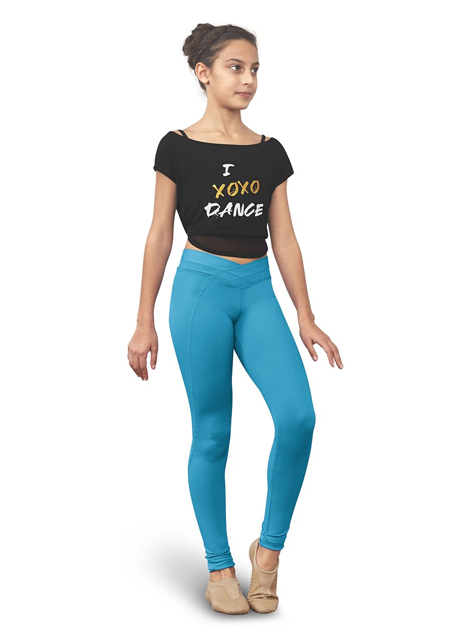 Bloch - Turquoise Stirrup Leggings - Age 10