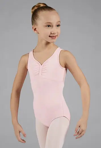 Mirella - Girls Pinched Front Leotard - Age 4-6y