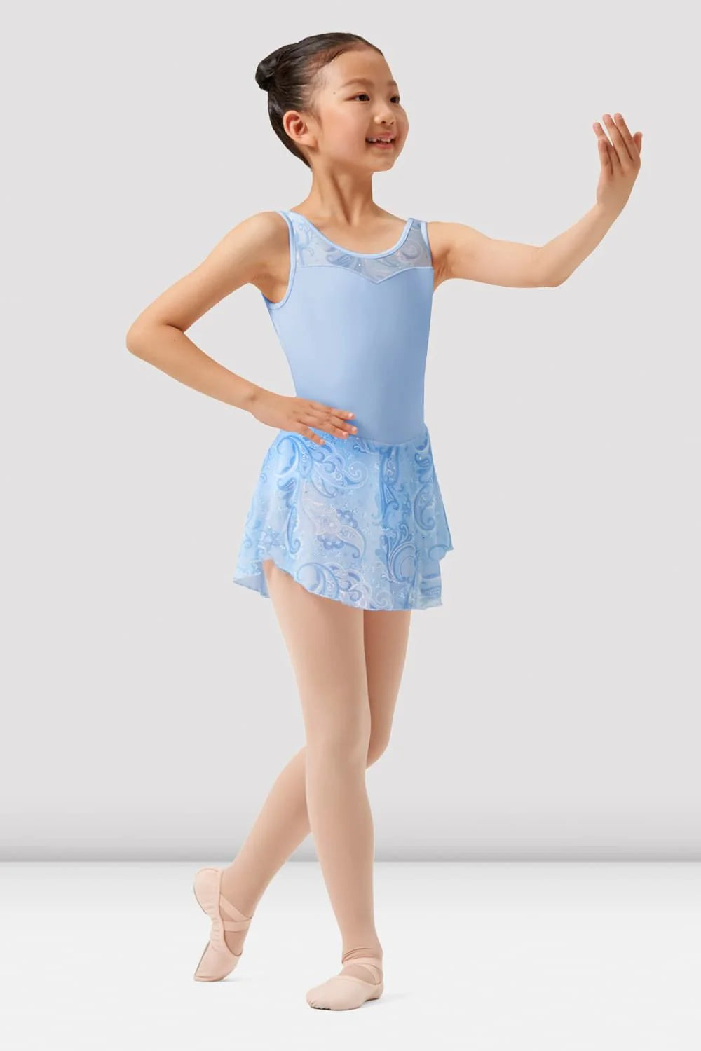 Mirella - Girls Paisley Skirted Leotard - Age 8-10